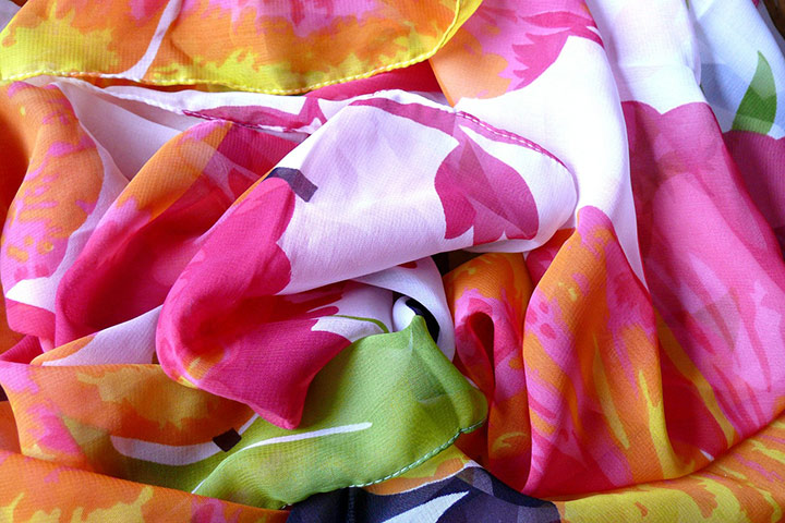 Beautiful, colourful scarves are a lovely way to add vibrancy to your Feng Shui home