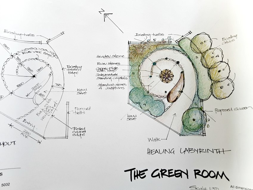 Equate_Feng_shui_Labyrinth_design NZ-The Green Room Kapiti