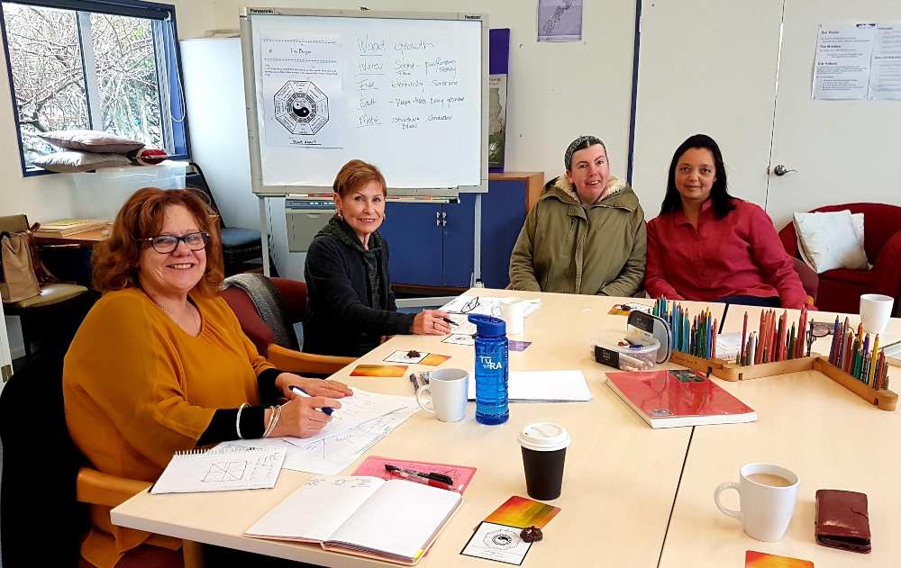 feng shui course - 4 women at Kapiti Womens Centre education class